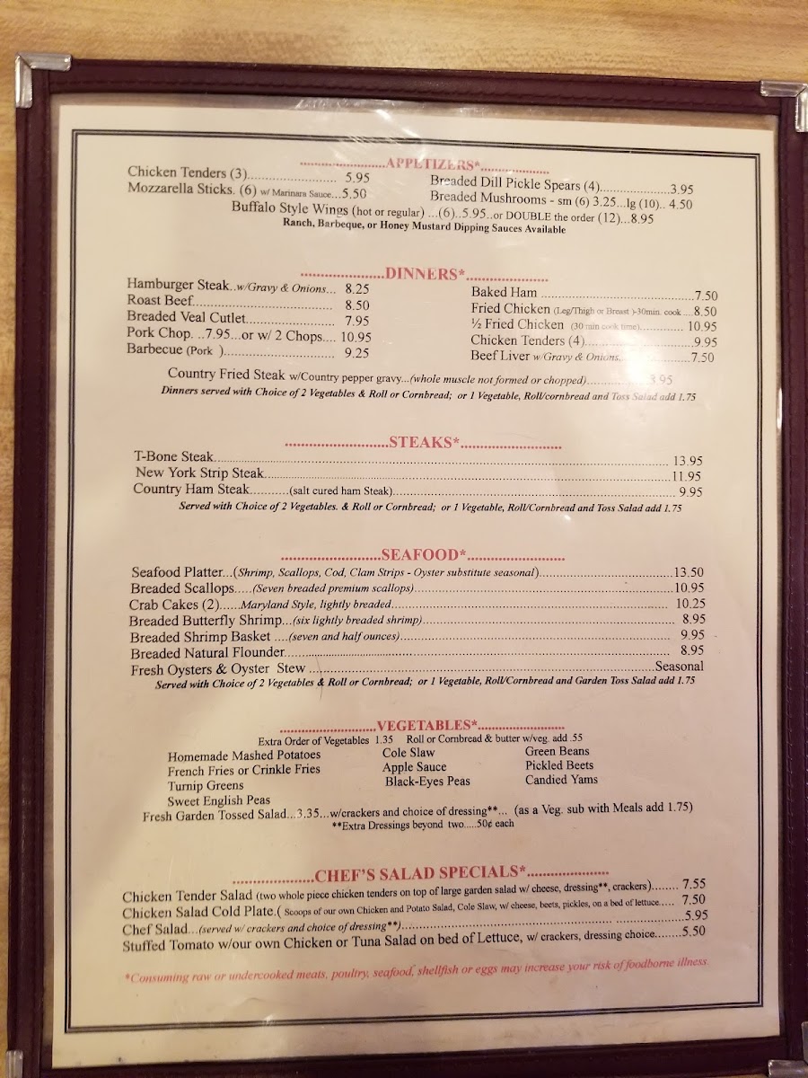 Menu Cumberland Restaurant-8